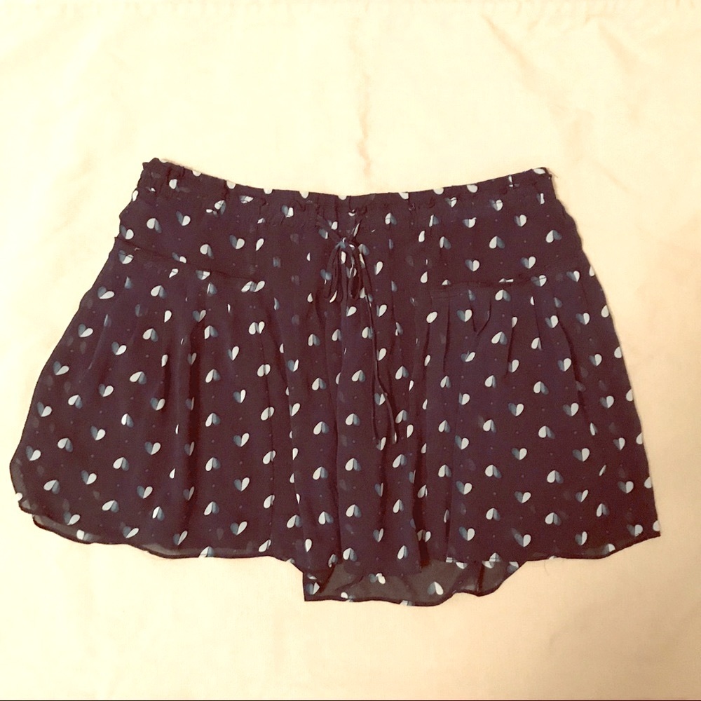 American Eagle Large Navy Printed Skirt